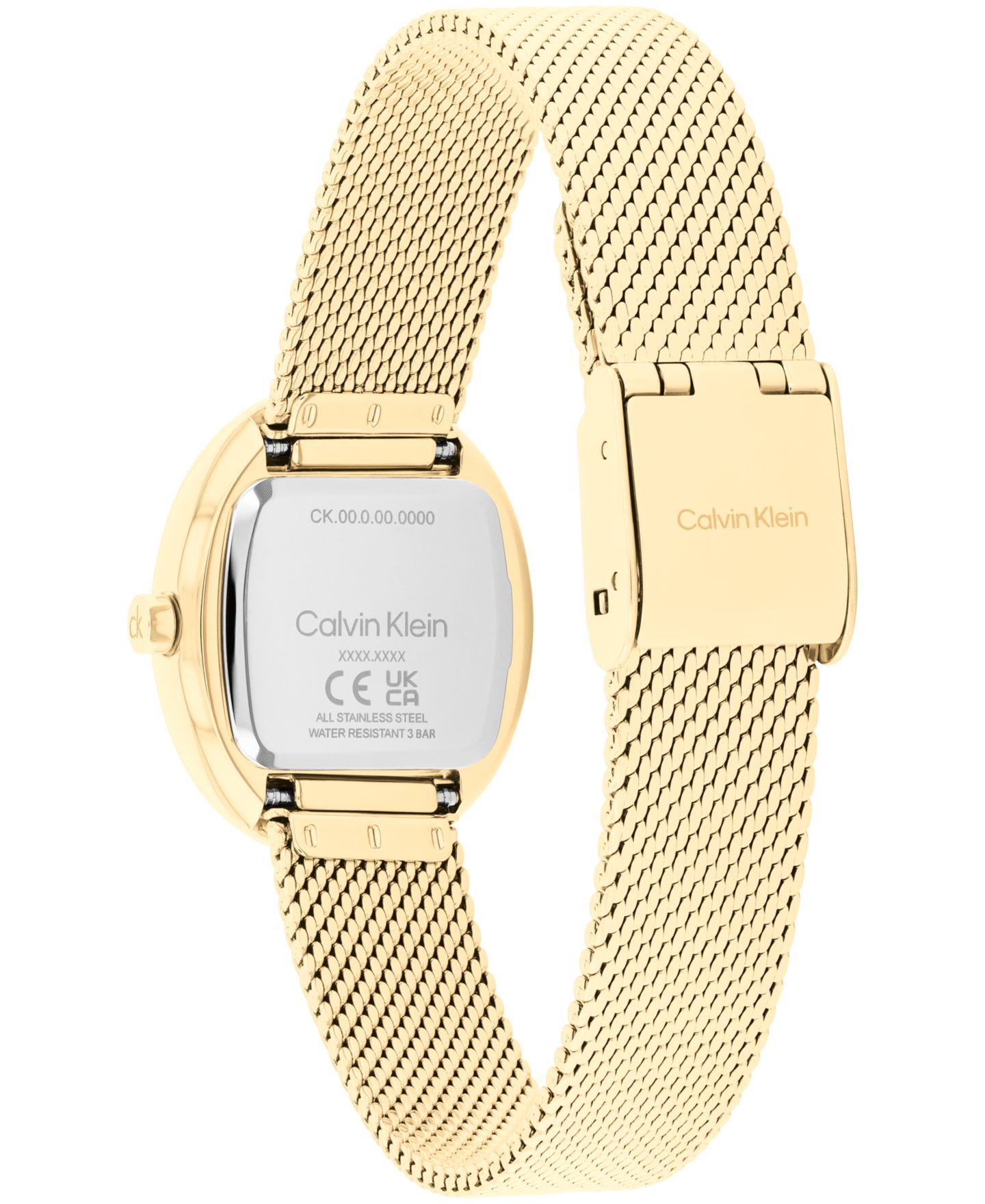 Женские часы Calvin Klein Euphoria, золотистый стальной сетчатый браслет, 23.2 мм — фото 3