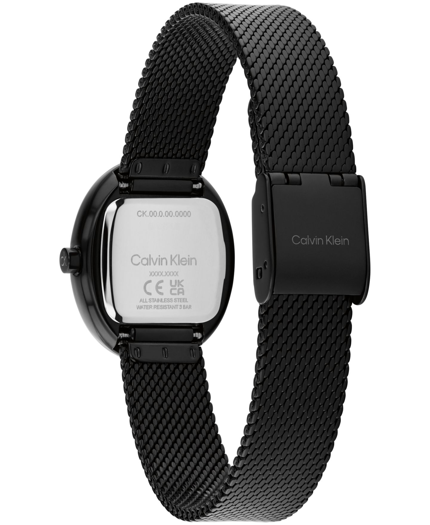 Женские часы Calvin Klein Euphoria Black IP Stainless Steel Mesh Bracelet Watch, 23.2mm — фото 3