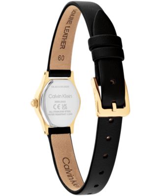 Women's CK Contemporary Black Leather Strap Watch, 18mm