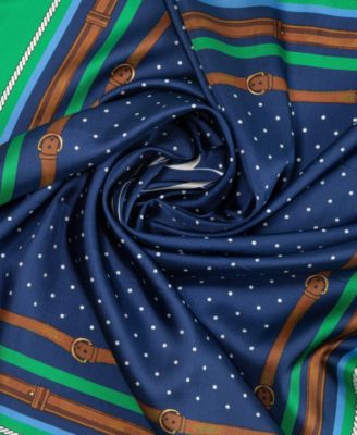 Dotted Equestrian Square Scarf