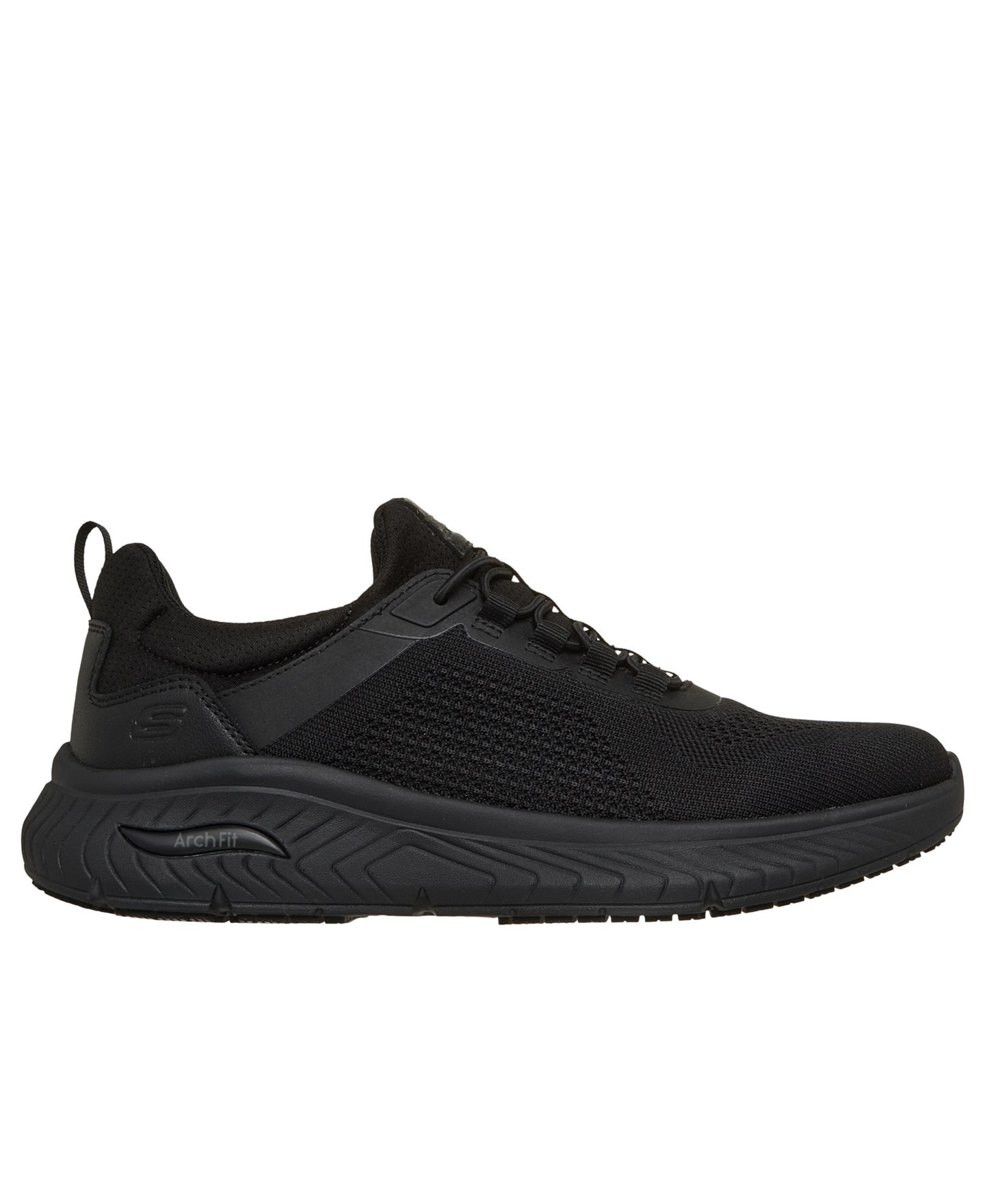 Мужские кроссовки Skechers Work Slip Resistant: Arch Fit Crosser - Rowynn Casual Work Sneakers, цвет: Чёрный — фото 2