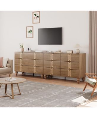 6 Drawers Dresser for Bedroom, Modern Wooden Dresser with Deep Drawers, Chest of Drawers