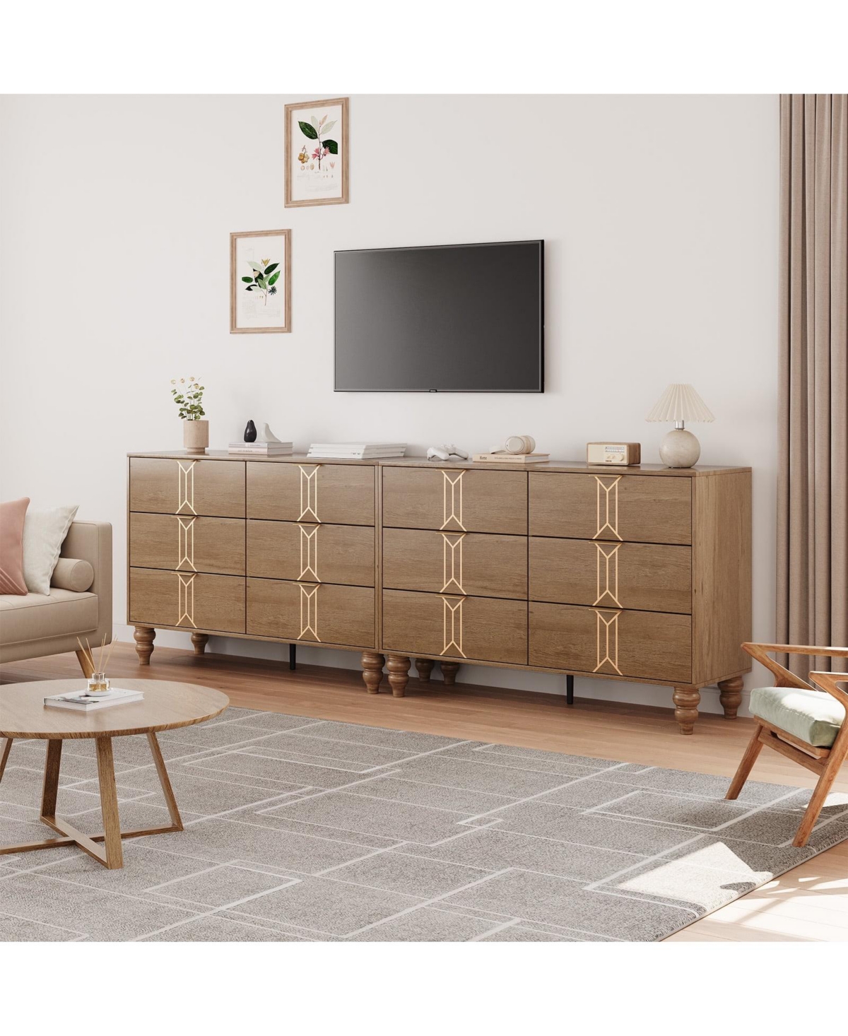 gaomon 6 Drawers Dresser for Bedroom, Modern Wooden Dresser with Deep Drawers