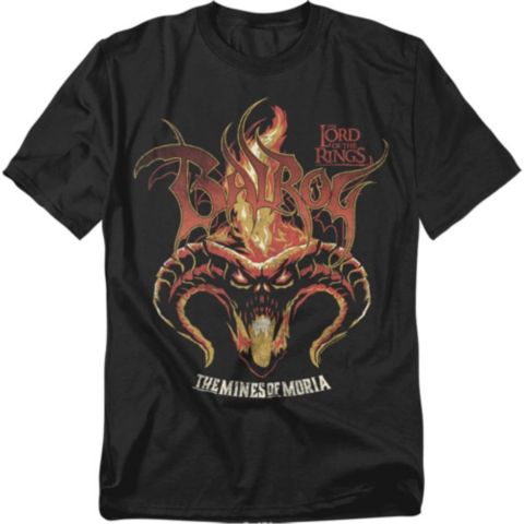 Мужская футболка Lord Of The Rings Moria Balrog Flames, цвет: Чёрный