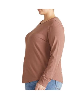 Women's Plus Size Long Sleeve Tee