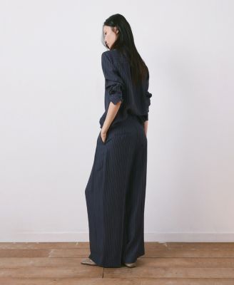 Women's Pinstripe Wide Leg Pants