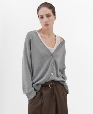 Women's V-Neck Knitted Cardigan Sweater