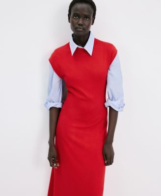 Women's Perkins-Neck Knitted Dress