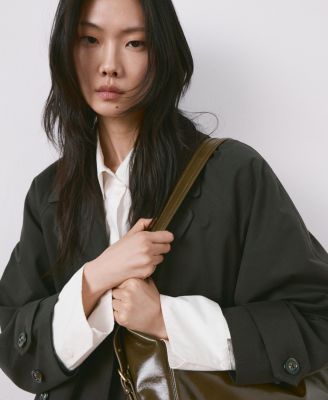 Women's Long Double-Breasted Trench Coat