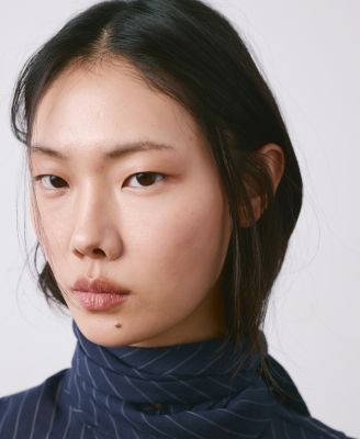 Women's Tie Neck Collar Striped Blouse