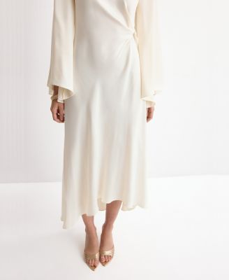 Women's Ruched Satin Dress