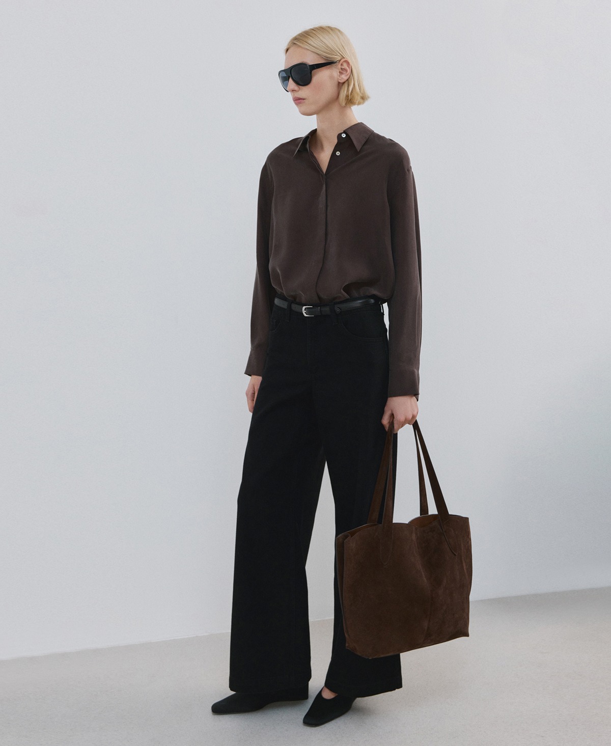 Mango Women's Wide Leg Mid-Rise Jeans