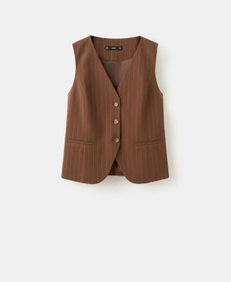 Women's Pinstriped Suit Vest