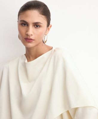 Women's Ruched Satin Blouse