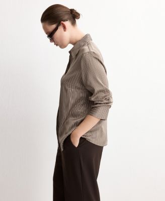 Women's Satin Striped Shirt