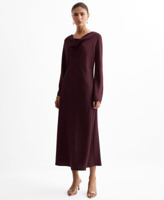 Women's Draped Neck Dress