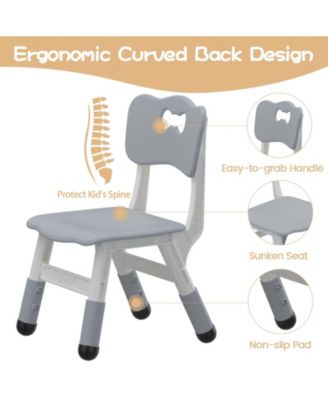 2 Pack Adjustable Kid Kitchen Chairs Indoor 3 Level Adjustable Suitable for Age 2-10