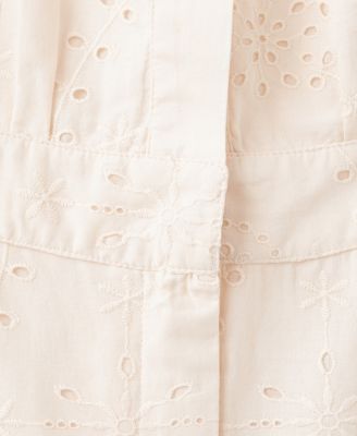 Women's Embroidered Cutwork Romper