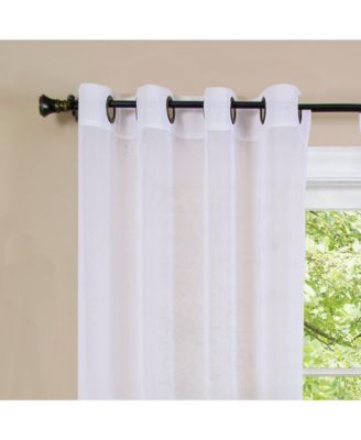 Tropical Living Semi Matte Sheer Ombre Chic Grommet Top Window Curtains