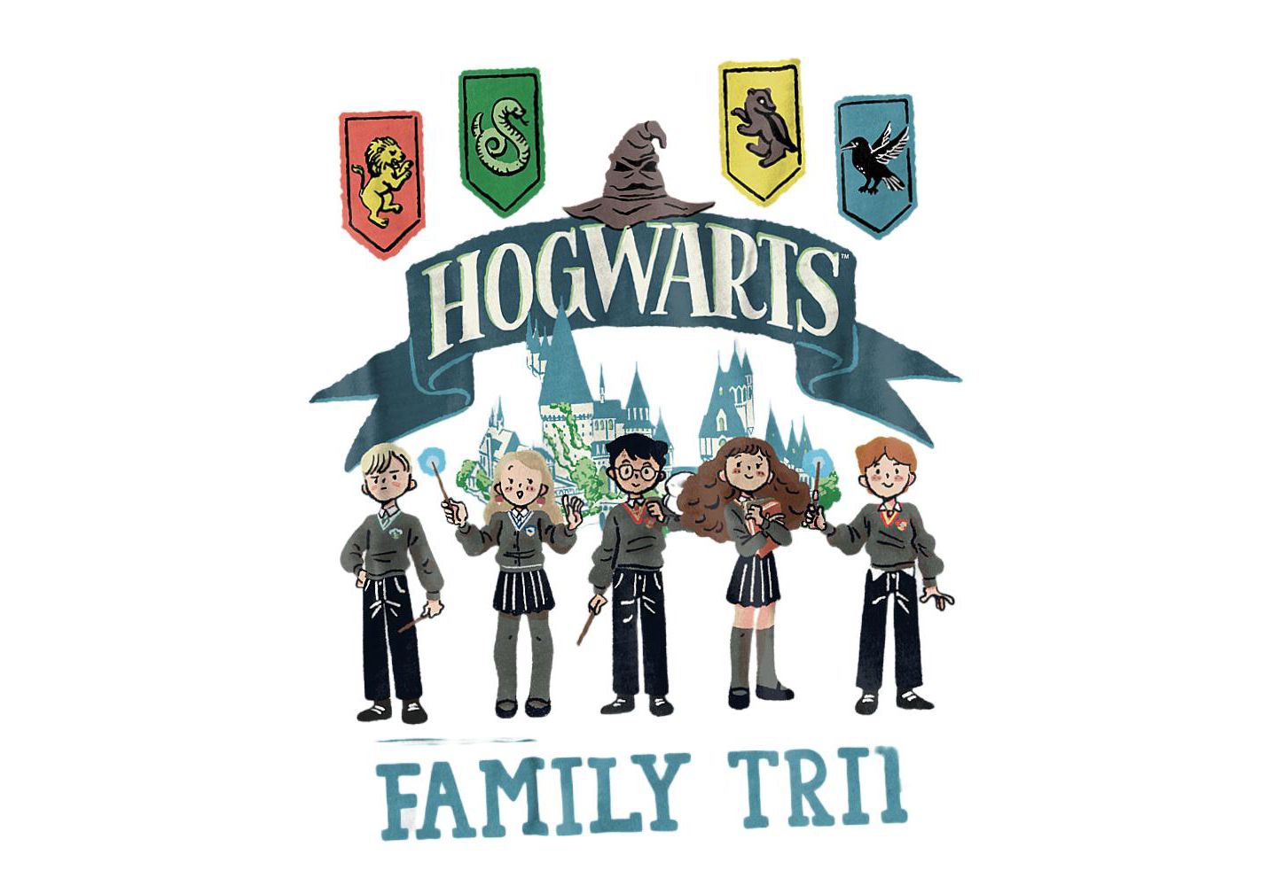 Мужская футболка Harry Potter Hogwarts Family Trip, цвет: Белый — фото 2