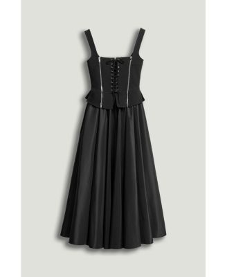 Women's Laced Corset Maxi Dress