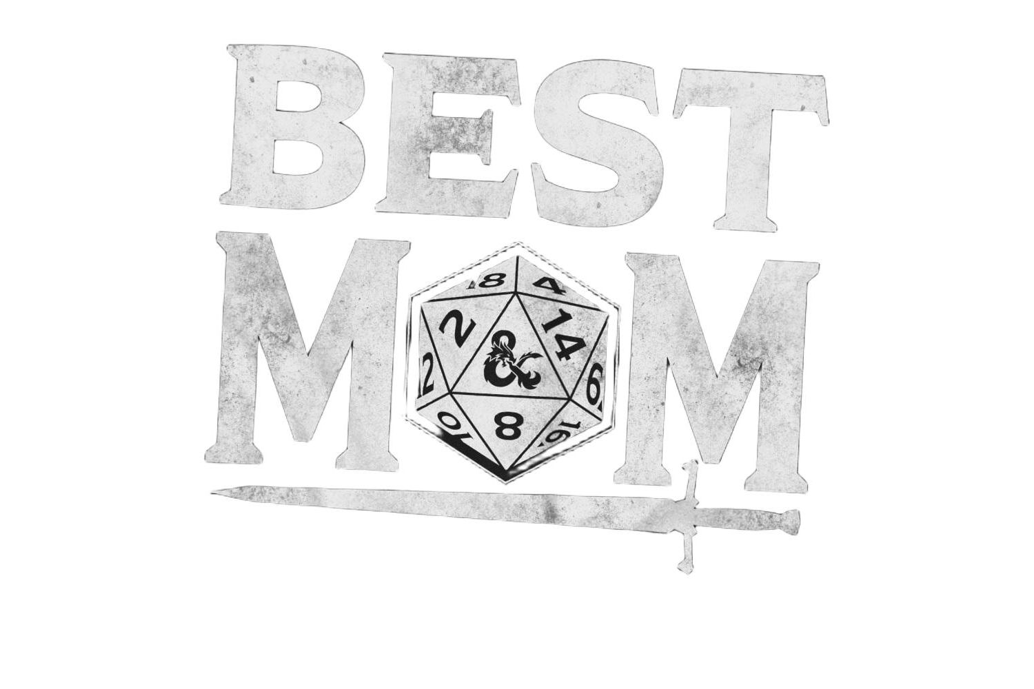 Men's Dungeons Dragons Mother's Day Best Mom D20 Dark T-Shirt