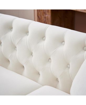 83.5" Oversized L-Shaped Sectional Sofa, 5-Seater Couch with 3 Pillows