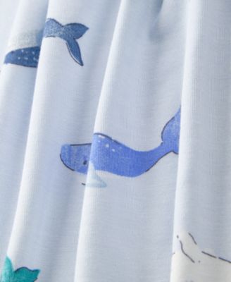 PurelySoft by Carter’s Baby Boys' Whale Sleeveless Romper, 2-Pack