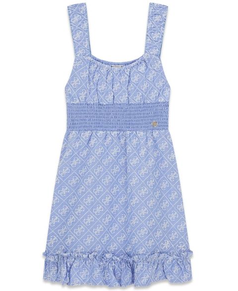 Платье GUESS Embroidered Oxford Tank Dress для девочек, цвет: Синий