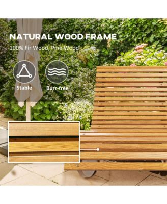 Outdoor Rocking Chair, Slatted Wooden Rocking Chair,