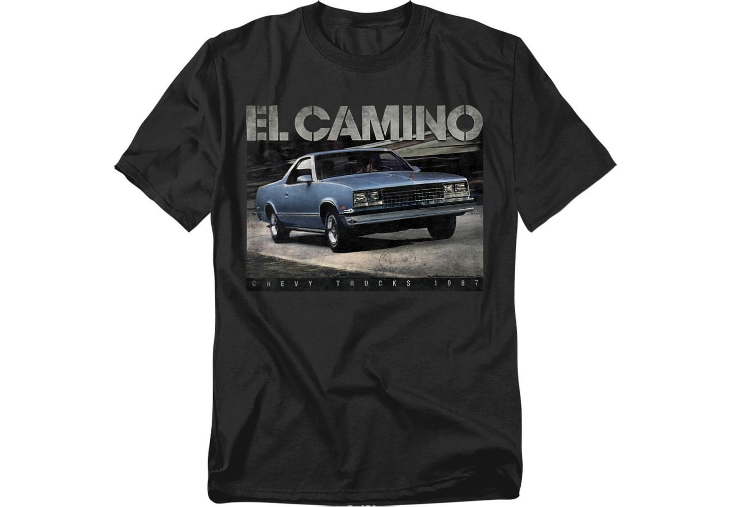 Мужская футболка Corvette Chevy El Camino Truck 87, цвет: Чёрный — фото 1