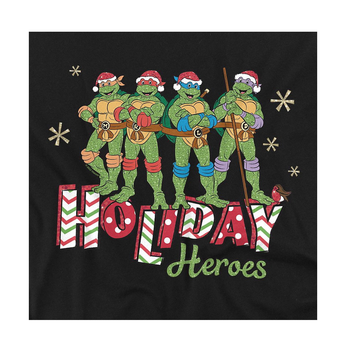 Teenage Mutant Ninja Turtles Men's Holiday Heroes Christmas Shine T-Shirt