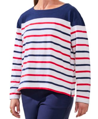 Women's Boat Neck Long-Sleeve Top