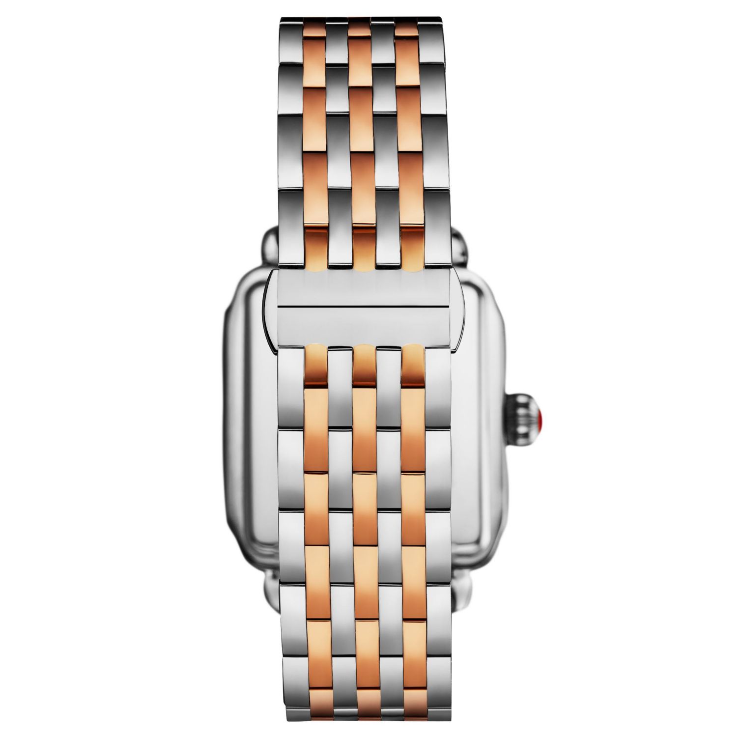 Women s 4090 34mm Crystal-Accented Rectangular Stainless Steel Bracelet Watch with Mother-of-Pearl Dial