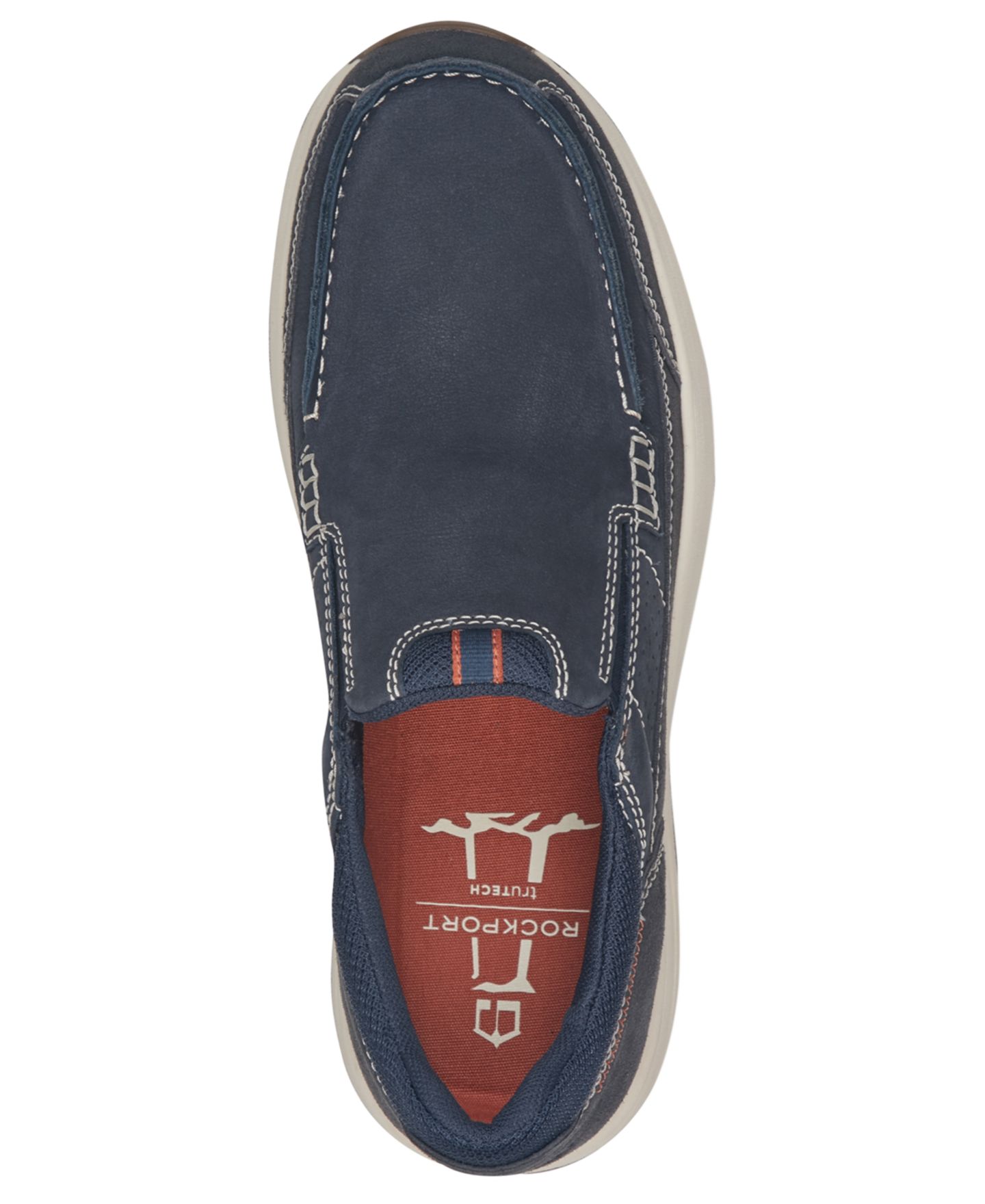 Мужские туфли Rockport Atwell Casual Slip-On Moc-Toe, цвет: Тёмный синий — фото 4