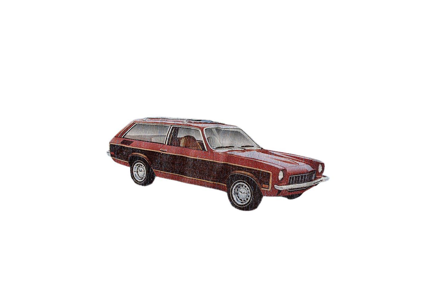 Мужская футболка Corvette Chevrolet Vega The Neat Little Woody, цвет: Синий — фото 3