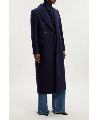Women's Double Breasted Tailored Midi Coat