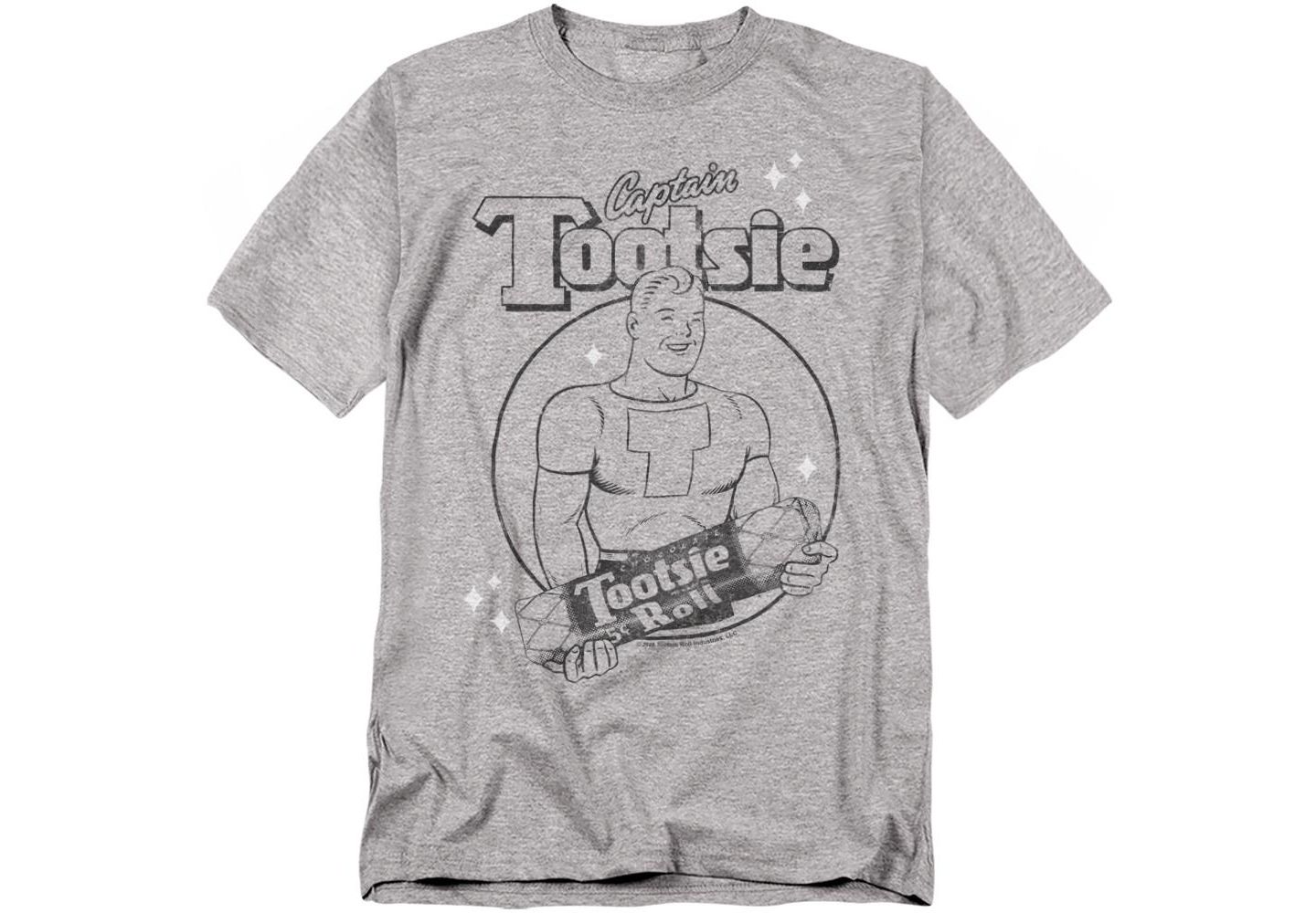 Мужская футболка Tootsie Roll Captain Tootsie Simple, цвет: Меланжевый — фото 1