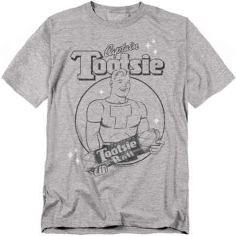 Мужская футболка Tootsie Roll Captain Tootsie Simple, цвет: Меланжевый