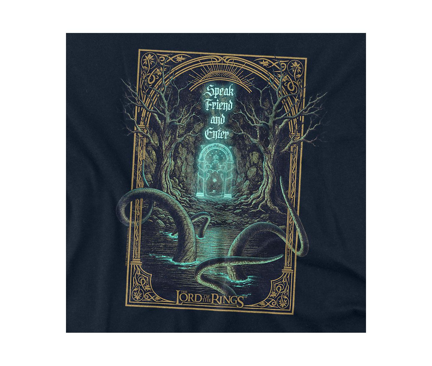 Мужская футболка Lord Of The Rings Epic Journey Speak Friend, цвет: Тёмно-синий — фото 2
