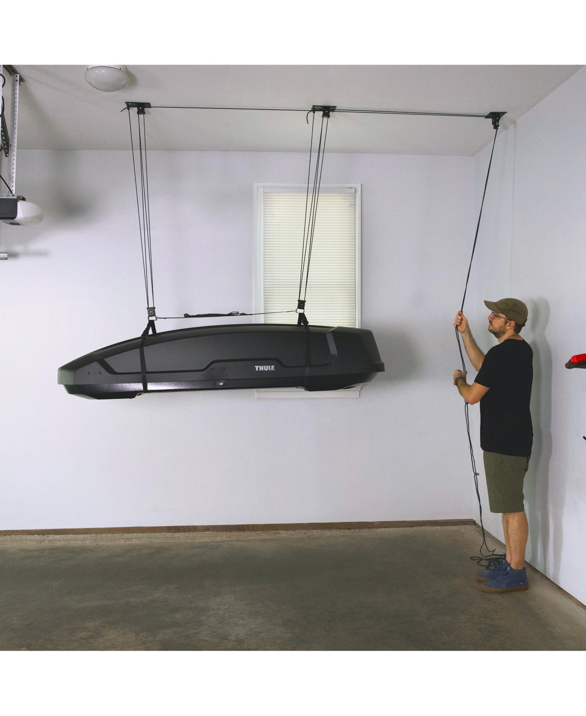 StoreYour MaxAssist Cargo Box Hoist | Holds up to 150 lbs | Up to 18' Lift