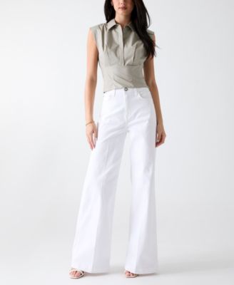 Women's Cherry Collared Sleeveless Top