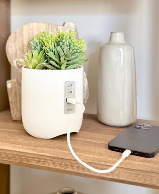 Power Plant Faux Succulent USB Charging Station