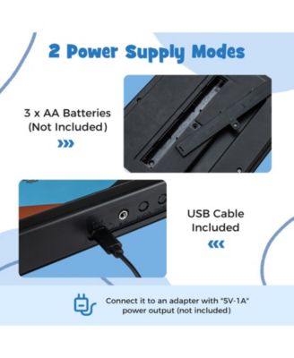 49-Key Portable Kids Electric Piano Keyboard with 8 Rhythms & 8 Tones for Easy Play