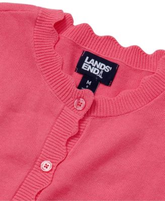 Girls Scalloped Hem Cardigan Sweaters