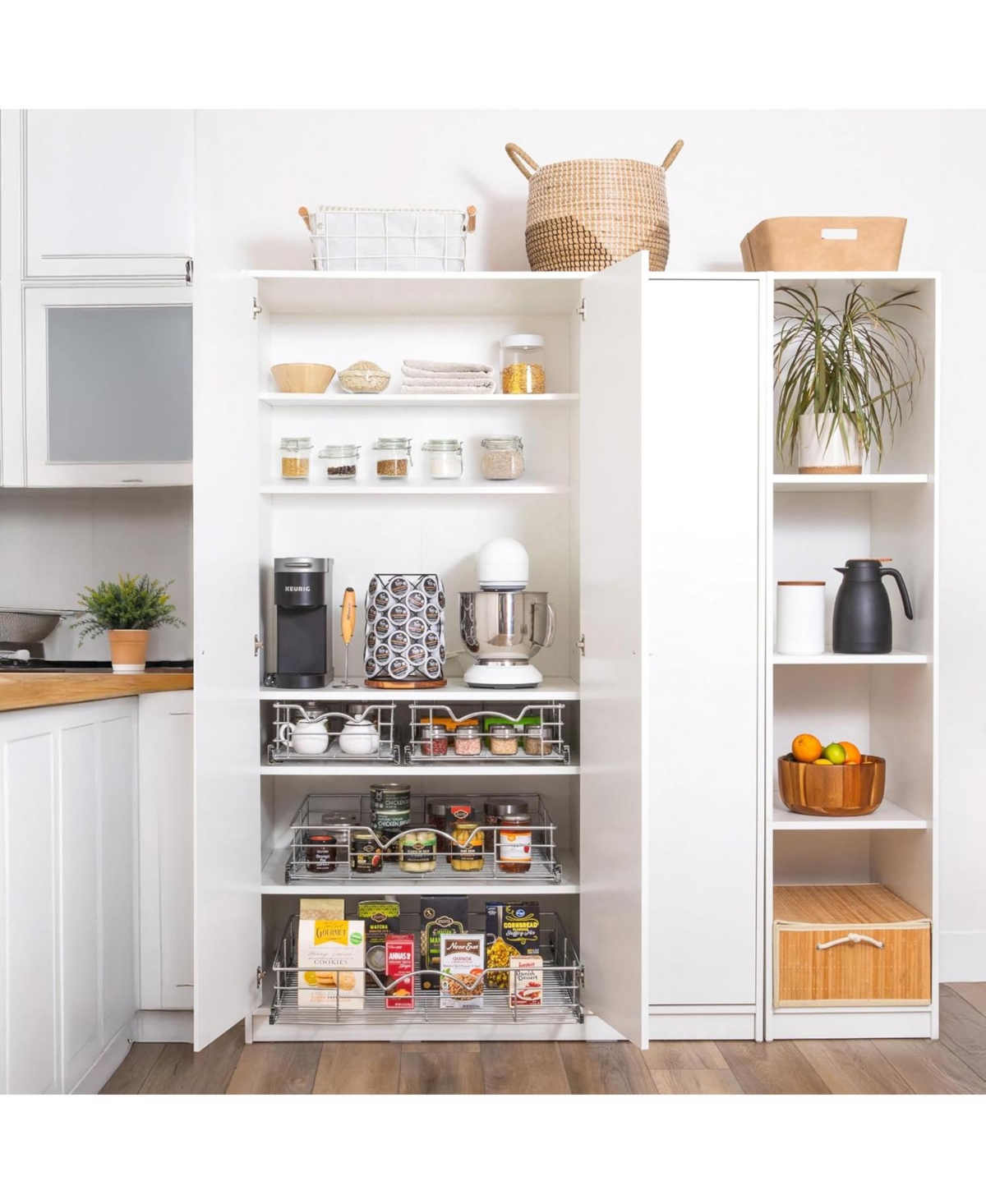 Florida Brands Pull Out Cabinet Organizer, Individual Sliding Drawers