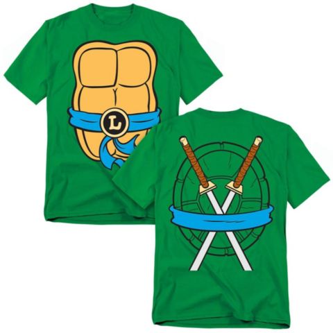 Мужская футболка Teenage Mutant Ninja Turtles Leonardo Shell Front, цвет: Зелёный