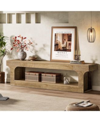 63-Inch TV Stand for 55/60/65/75-Inch TVs, Farmhouse TV Console, Entertainment Center Television Stand