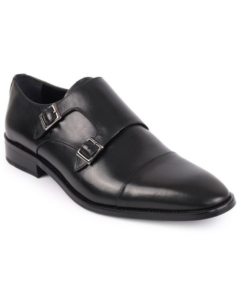 Обувь VELLAPAIS Men's Lefors Double Monk Slip-On Dress Shoes, цвет: Чёрный