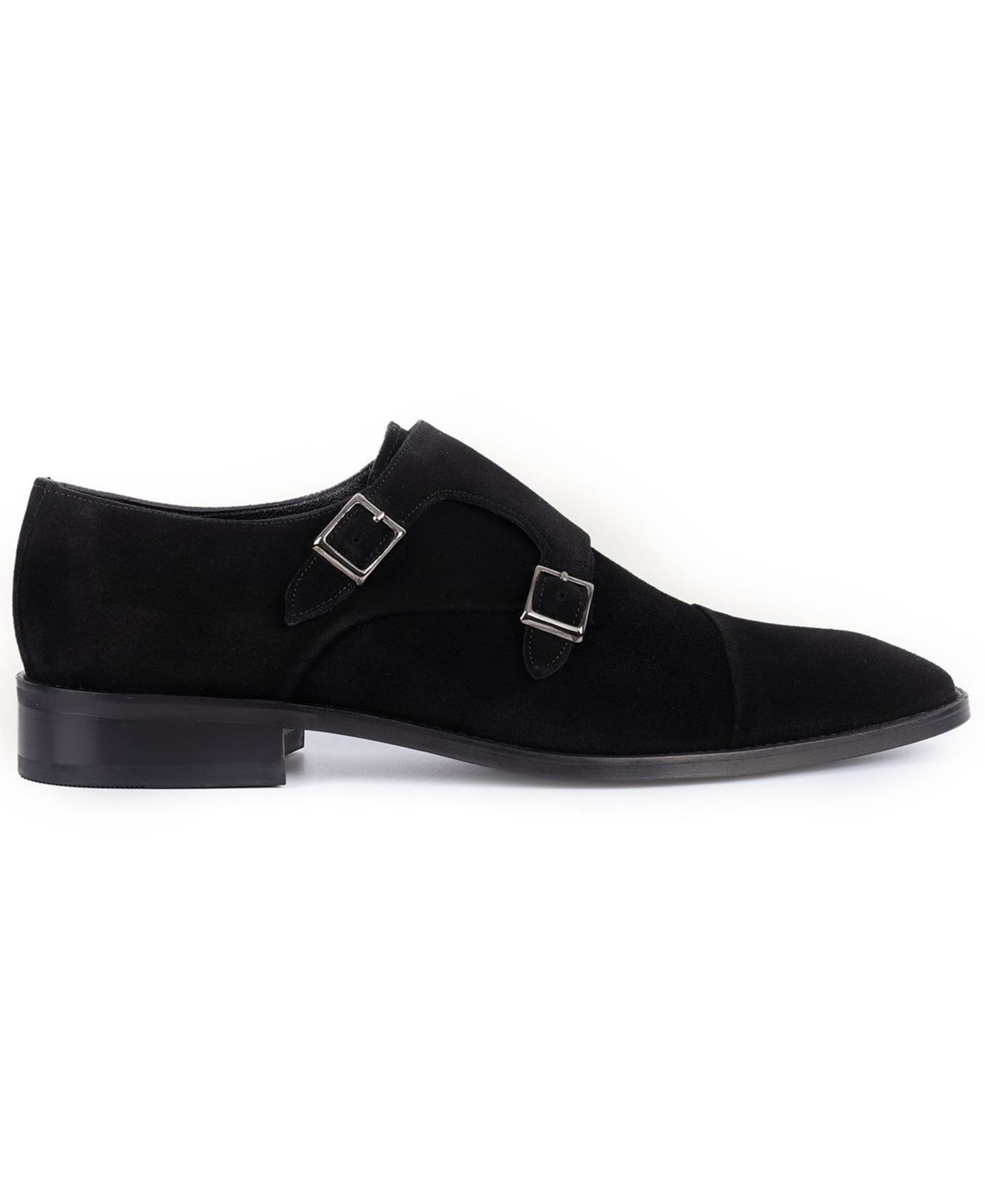 Обувь VELLAPAIS Men's Mico Double Monk Slip-On Dress Shoes, цвет: Чёрный — фото 2
